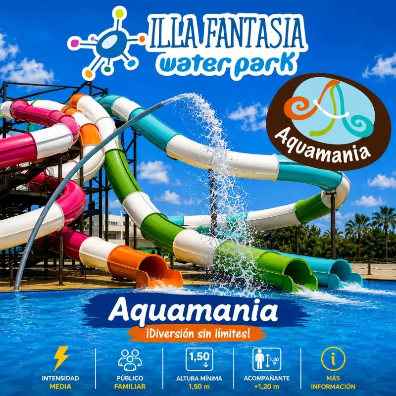 Illa Fantasía Parque Acuático Barcelona -Atracción Aquamania